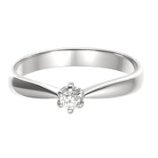 Anello - 18 carati Oro bianco - 0.07ct. tw. Diamante (Naturale)