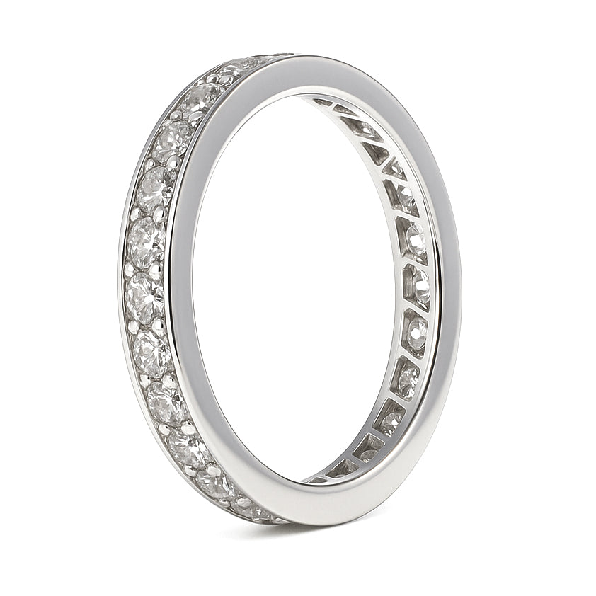 Anello - 18 carati Oro bianco - 0.42ct. tw. Diamante (Naturale)