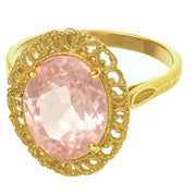 Anello - 18 carati Oro giallo - 6.50ct. tw. Quarzo