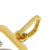 Ciondolo in Oro giallo ,Oro Bianco 18 carati- Diamanti