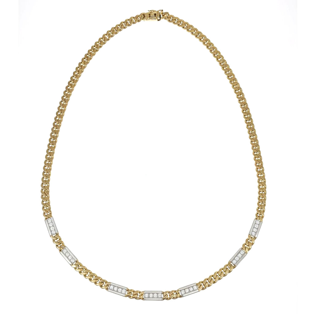 Collana - 18 carati Oro giallo, Oro bianco - 0.56ct. tw. Diamante (Naturale)