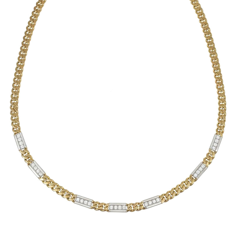 Collana - 18 carati Oro giallo, Oro bianco - 0.56ct. tw. Diamante (Naturale)