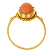 Anello - 18 carati Oro giallo Corallo
