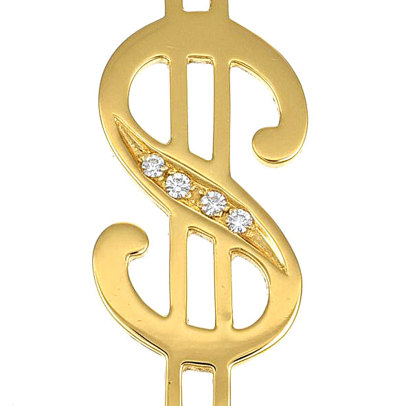 Ciondolo - 18 carati Oro giallo - 0.04ct. tw. Diamante (Naturale)