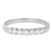 Anello - 18 carati Oro bianco - 0.14ct. tw. Diamante (Naturale)