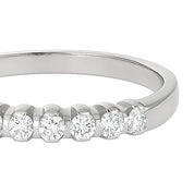 Anello - 18 carati Oro bianco - 0.14ct. tw. Diamante (Naturale)