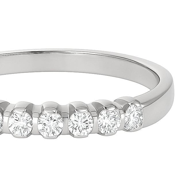 Anello - 18 carati Oro bianco - 0.14ct. tw. Diamante (Naturale)