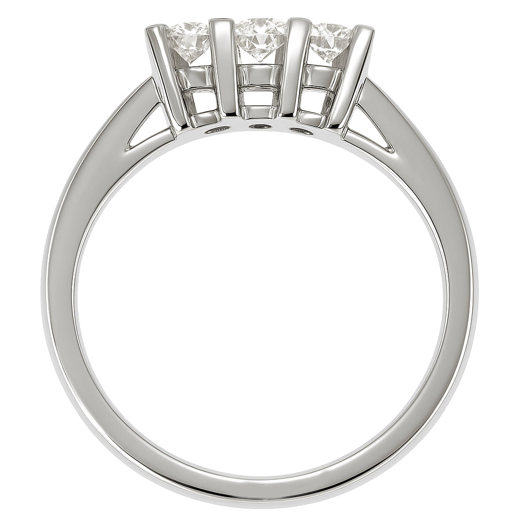 Anello - 18 carati Oro bianco - 0.24ct. tw. Diamante (Naturale)