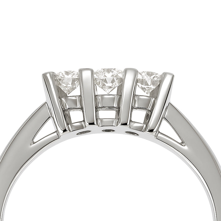 Anello - 18 carati Oro bianco - 0.24ct. tw. Diamante (Naturale)