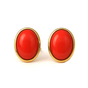 Orecchini - 18 carati Oro giallo - Corallo