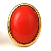 Orecchini - 18 carati Oro giallo - Corallo