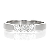 Anello - 18 carati Oro bianco - 0.23ct. tw. Diamante (Naturale)