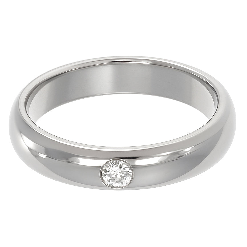 Anello - 18 carati Oro bianco - 0.14ct. tw. Diamante (Naturale)