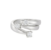 Anello - 18 carati Oro bianco - 0.36ct. tw. Diamante (Naturale)