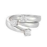 Anello - 18 carati Oro bianco - 0.36ct. tw. Diamante (Naturale)