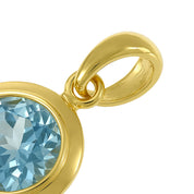 Ciondolo in Oro Giallo 18 carati con n 1 Topazio da 4.75 Ct