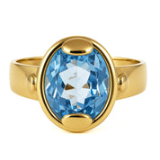 Anello - 18 carati Oro giallo - 2.70ct. tw. Topazio