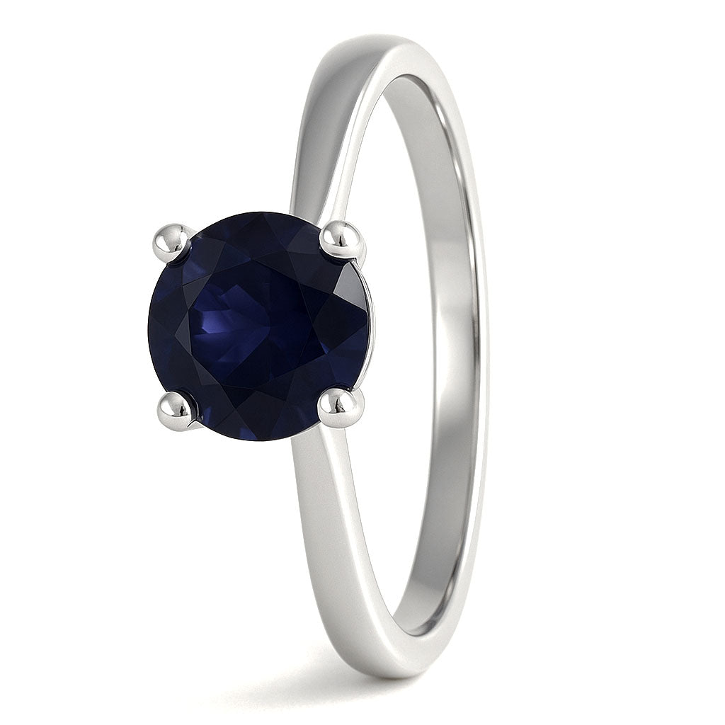 Anello - 18 carati Oro bianco - 1.47ct. tw. Zaffiro