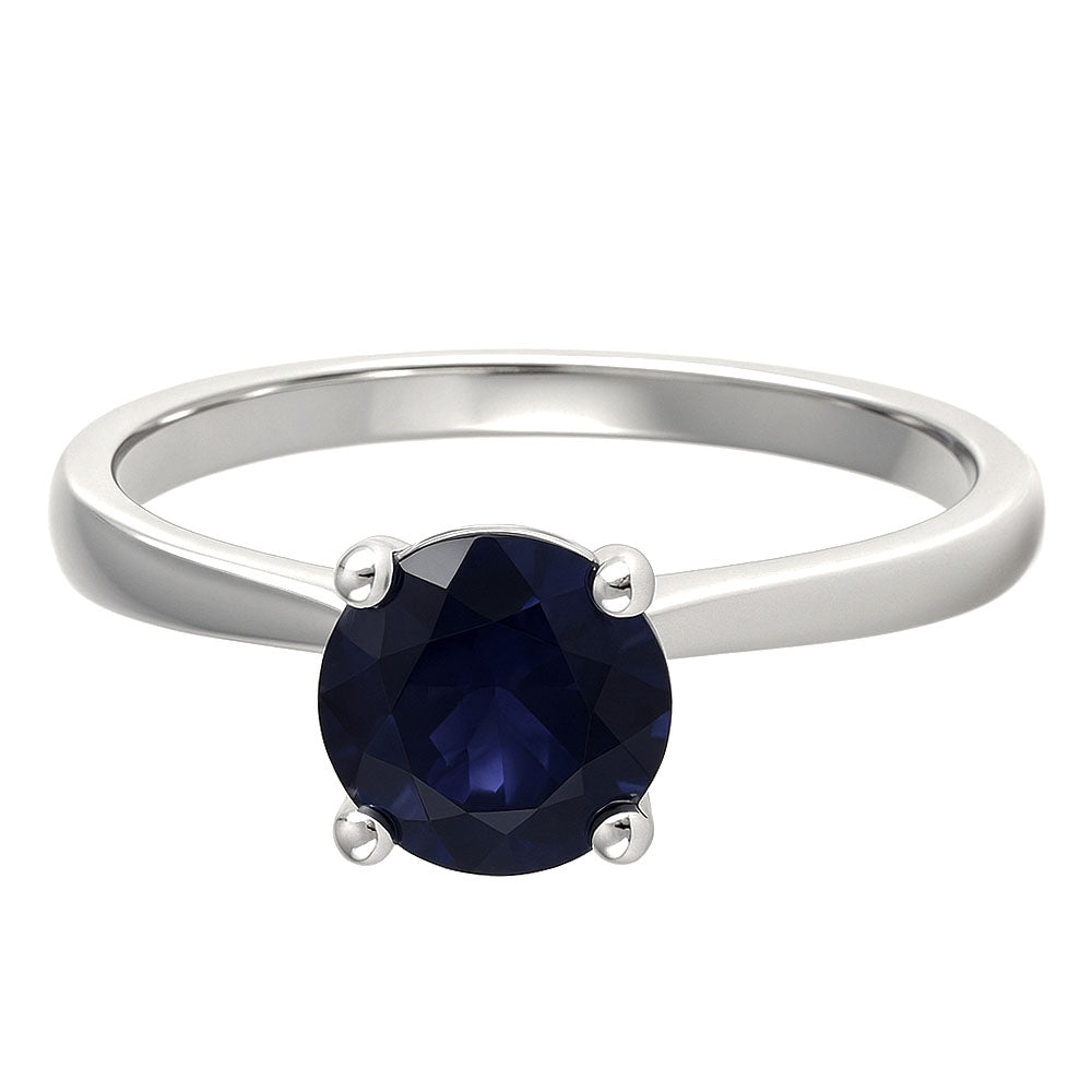 Anello - 18 carati Oro bianco - 1.47ct. tw. Zaffiro