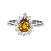 Anello - 18 carati Oro bianco - 1.99ct. tw. Zaffiro - Diamante