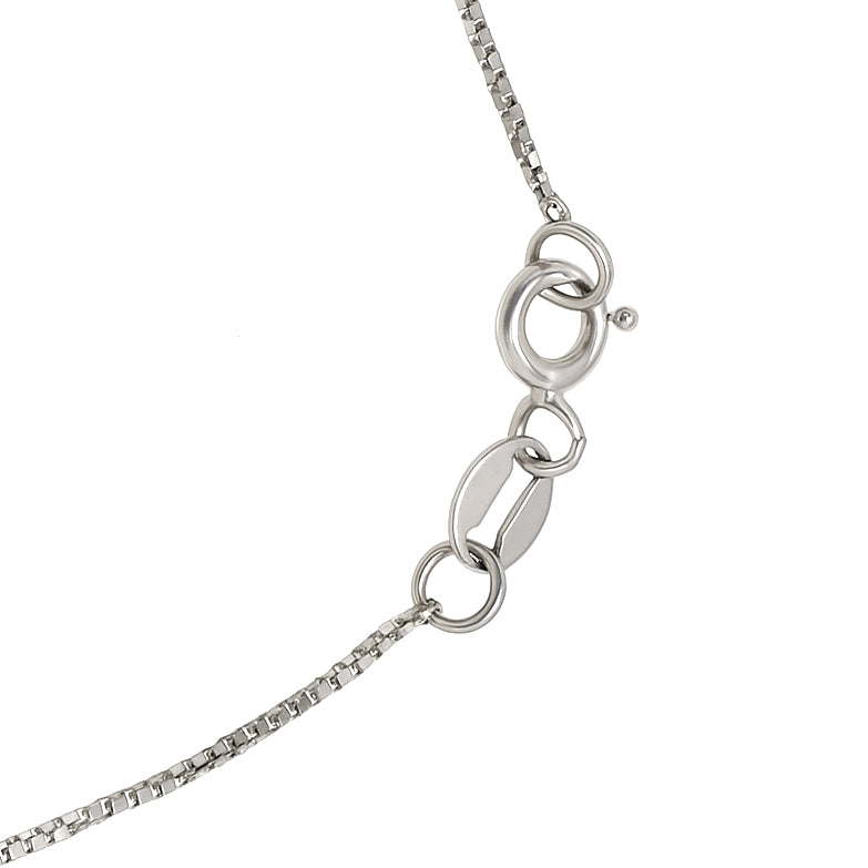 Collana con ciondolo - 18 carati Oro bianco - 0.015ct. tw. Diamante (Naturale)