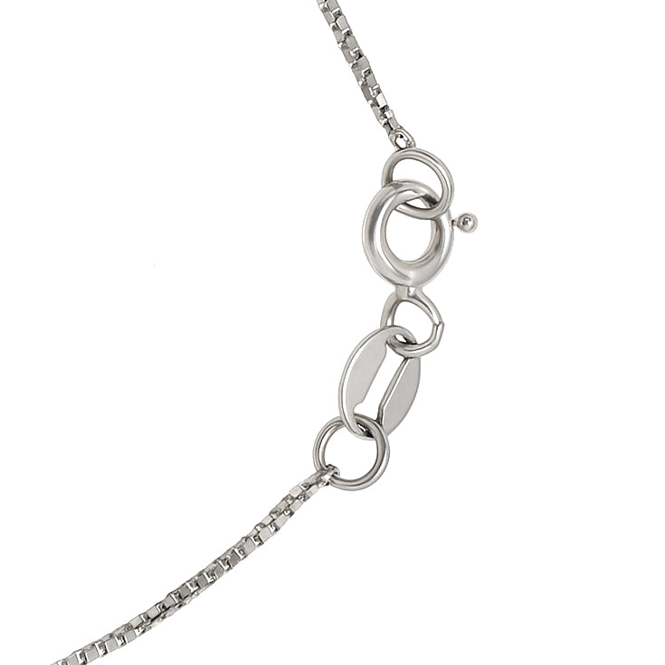 Collana con ciondolo - 18 carati Oro bianco - 0.02ct. tw. Diamante (Naturale)