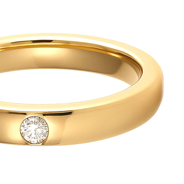 Anello - 18 carati Oro giallo - 0.05ct. tw. Diamante (Naturale)