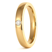 Anello - 18 carati Oro giallo - 0.05ct. tw. Diamante (Naturale)