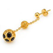 Orecchini in oro Giallo 18 carati con superficie smaltata