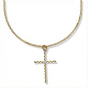 Collana con ciondolo - 18 carati Oro bianco, Oro giallo - 0.08ct. tw. Diamante (Naturale)