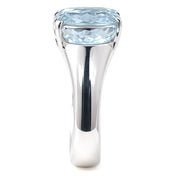 Anello - 18 carati Oro bianco - 5.00ct. tw. Acquamarina