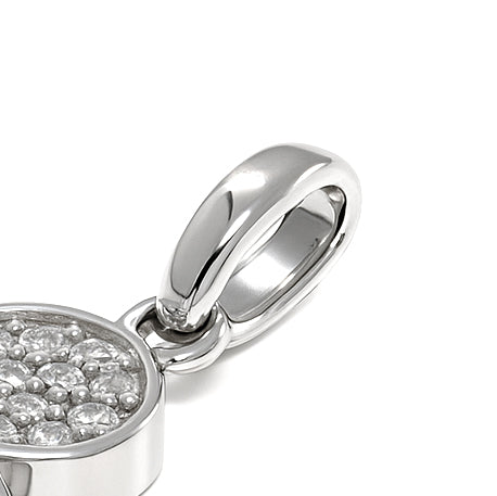 Ciondolo - 18 carati Oro bianco - 0.19ct. tw. Diamante (Naturale)