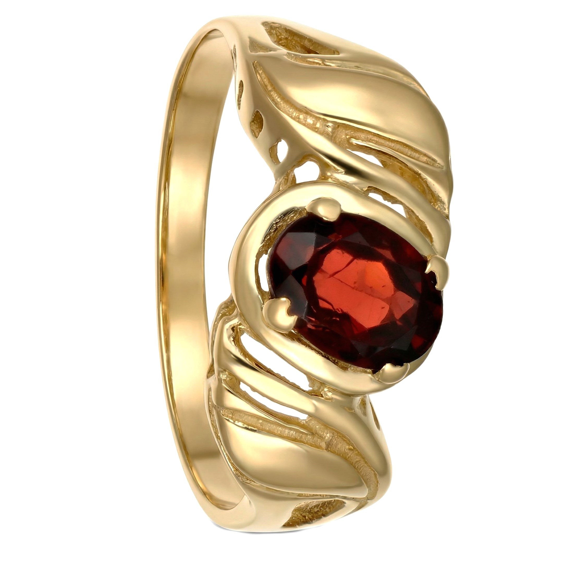 Anello - 18 carati Oro giallo - 0.75ct. tw. Granato