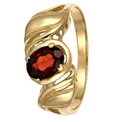 Anello - 18 carati Oro giallo - 0.75ct. tw. Granato