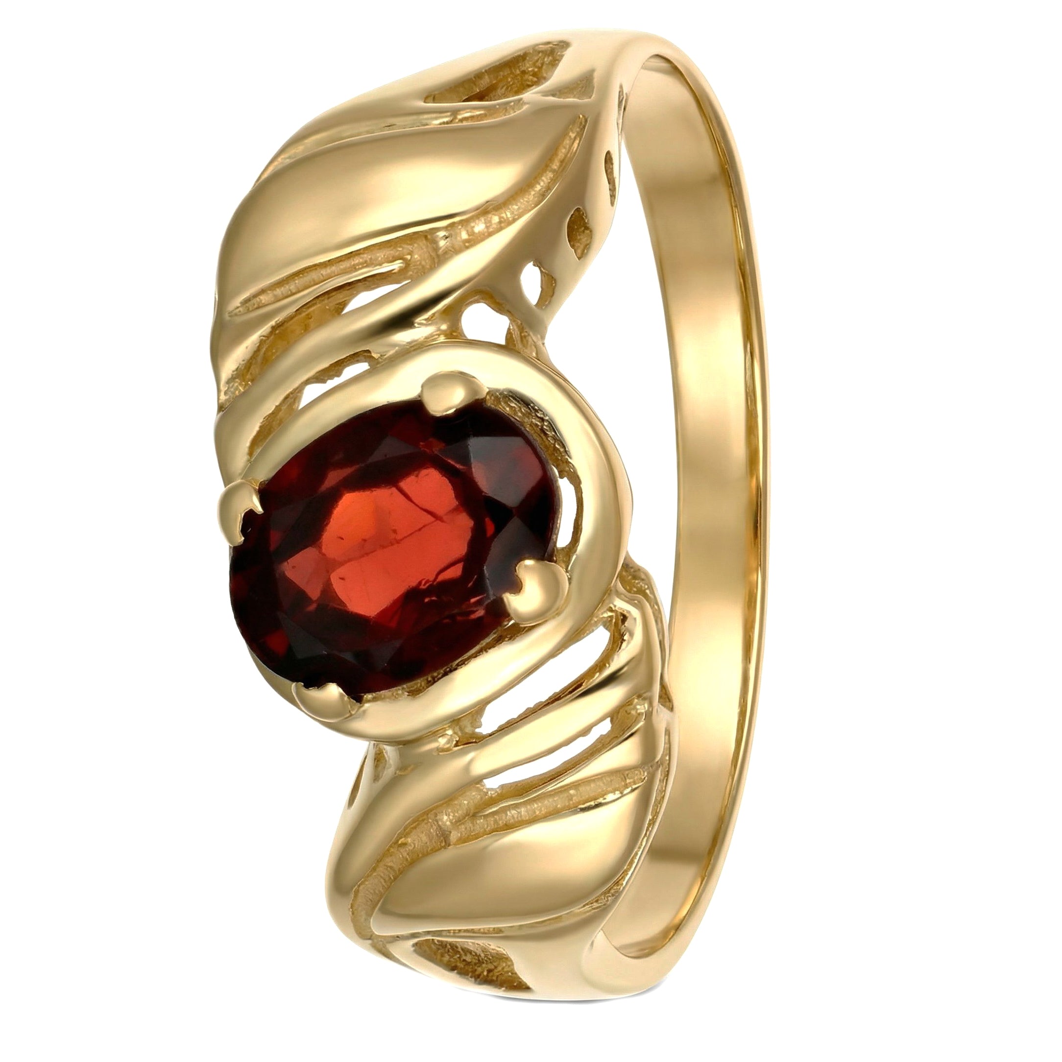 Anello - 18 carati Oro giallo - 0.75ct. tw. Granato