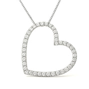 Collana con ciondolo - 18 carati Oro bianco - 0.57ct. tw. Diamante (Naturale)