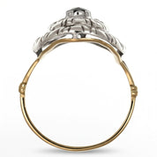 Anello - 18 carati Oro giallo, Argento - 0.98ct. tw. Zaffiro - Diamante