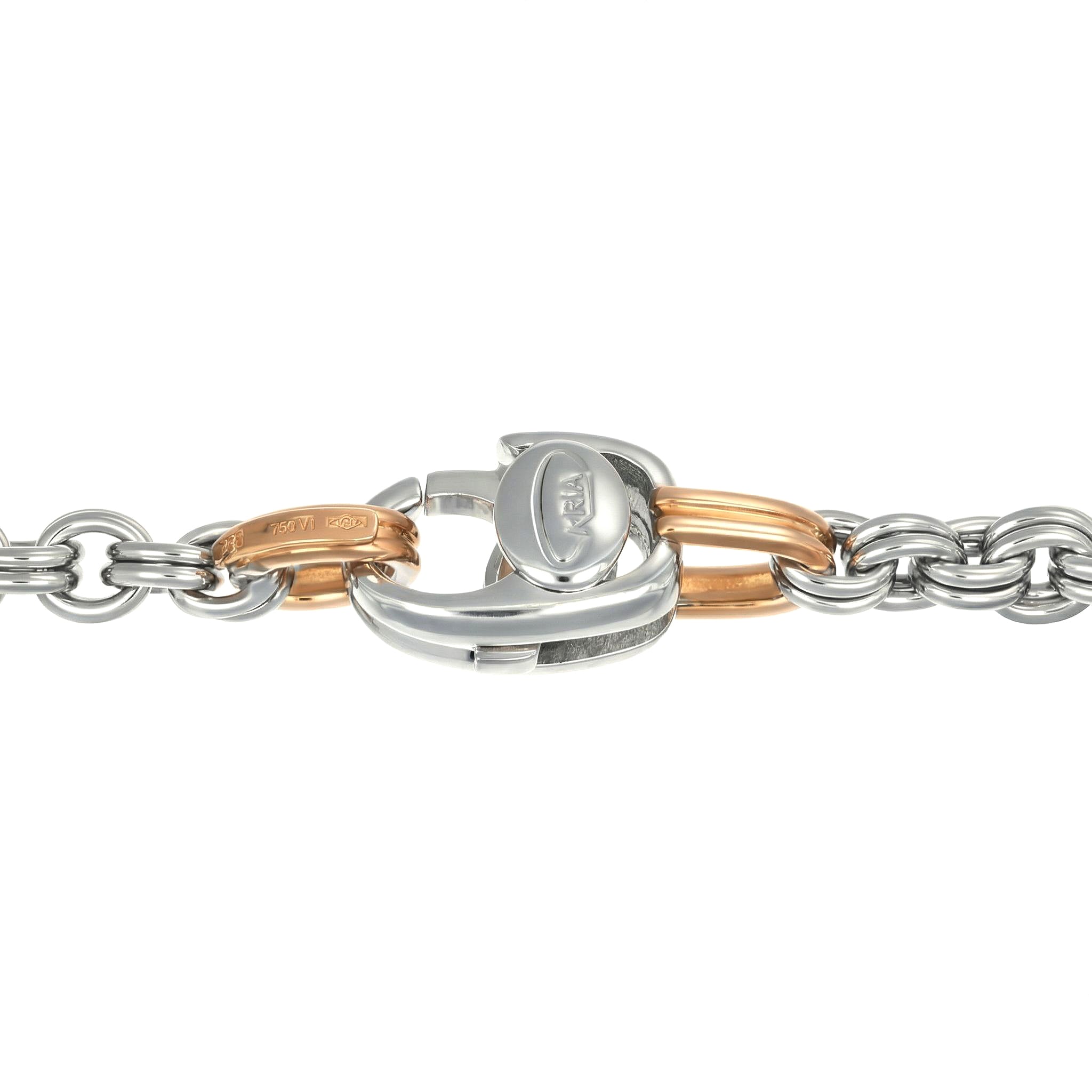 Collana con ciondolo - 18 carati Oro bianco, Oro rosa - 0.30ct. tw. Diamante (Naturale)