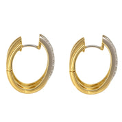 Orecchini - 18 carati Oro giallo, Oro bianco - 0.135ct. tw. Diamante (Naturale)