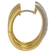 Orecchini - 18 carati Oro giallo, Oro bianco - 0.135ct. tw. Diamante (Naturale)