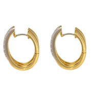 Orecchini - 18 carati Oro giallo, Oro bianco - 0.135ct. tw. Diamante (Naturale)