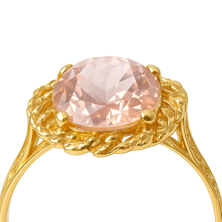 Anello - 18 carati Oro giallo - 6.50ct. tw. Quarzo