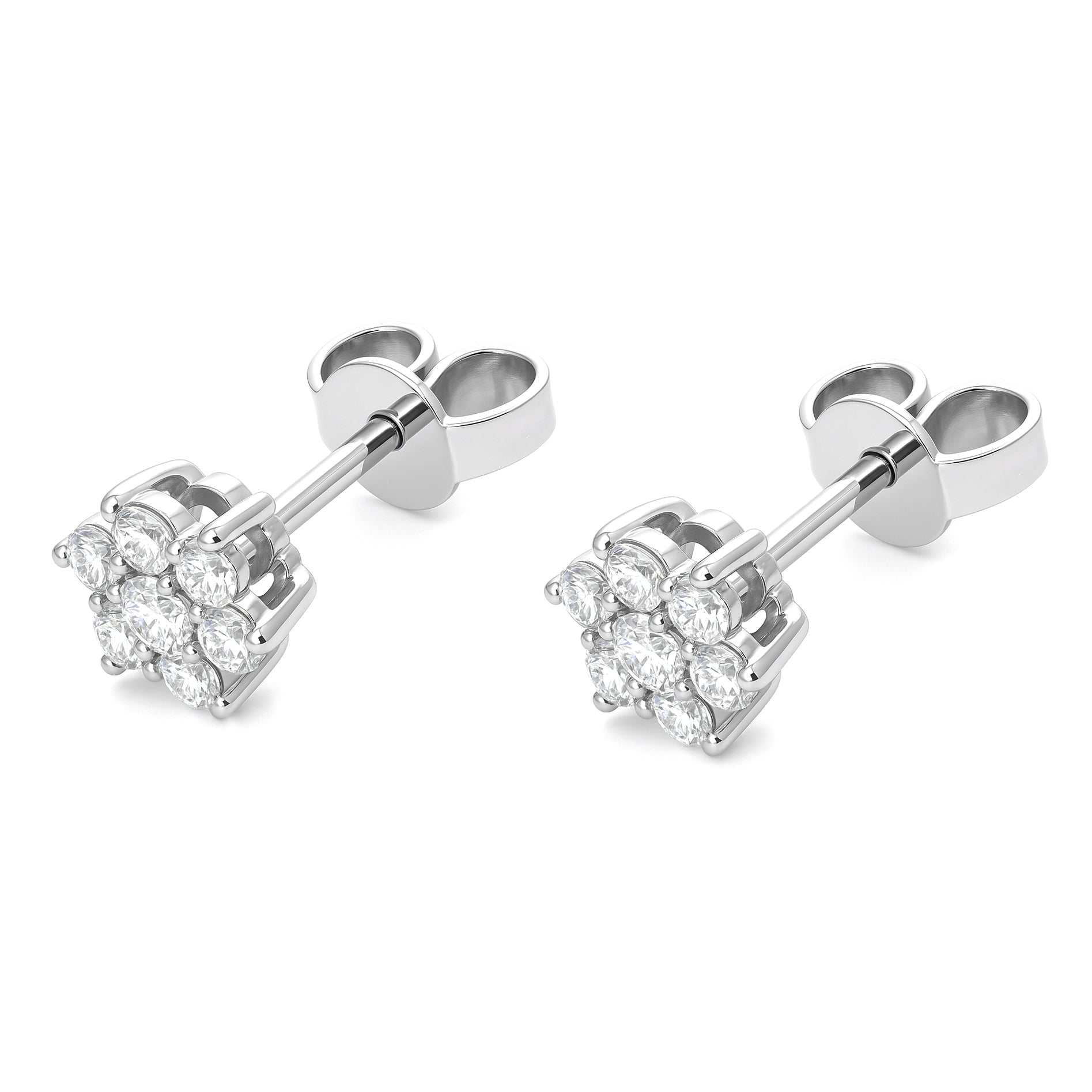 Orecchini - 18 carati Oro bianco - 0.38ct. tw. Diamante (Naturale)
