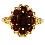 Anello - 18 carati Oro giallo - 1.15ct. tw. Granato