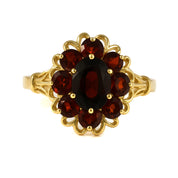 Anello - 18 carati Oro giallo - 1.15ct. tw. Granato