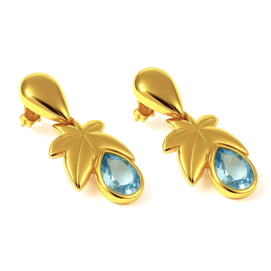 Orecchini - 18 carati Oro giallo - 5.00ct. tw. Topazio