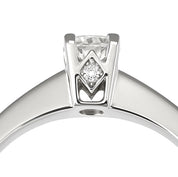 Anello - 18 carati Oro bianco - 0.19ct. tw. Diamante (Naturale)