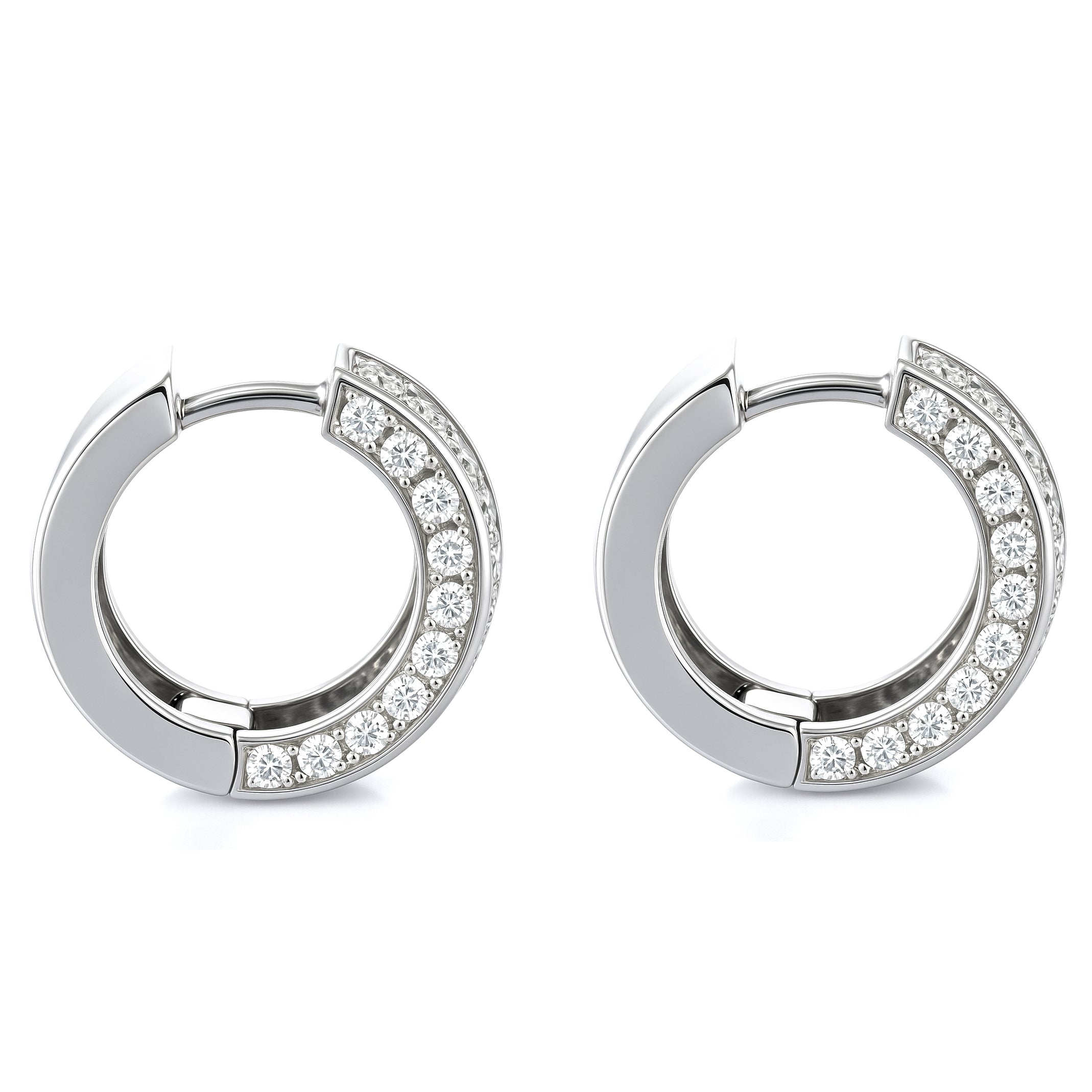 Orecchini - 18 carati Oro bianco - 1.65ct. tw. Diamante (Naturale)