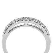 Anello - 18 carati Oro bianco - 0.15ct. tw. Diamante (Naturale)