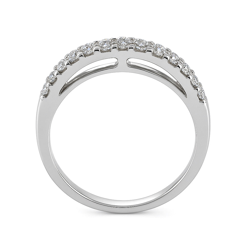 Anello - 18 carati Oro bianco - 0.15ct. tw. Diamante (Naturale)